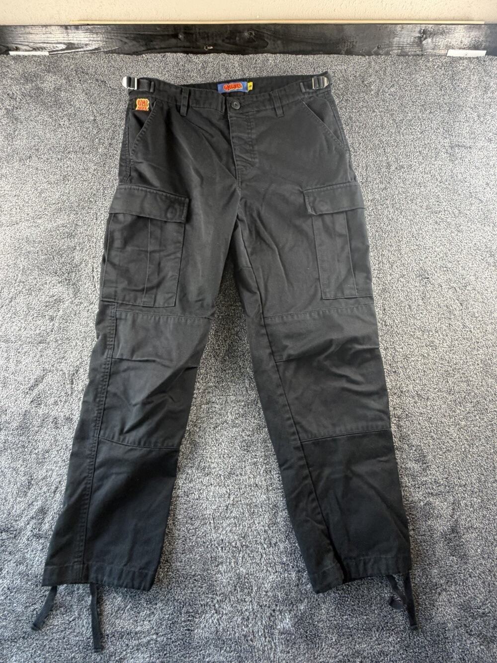 Empyre Pants Mens 30 Black Relax Loose Cargo Utility Streetwear Skate 30x27